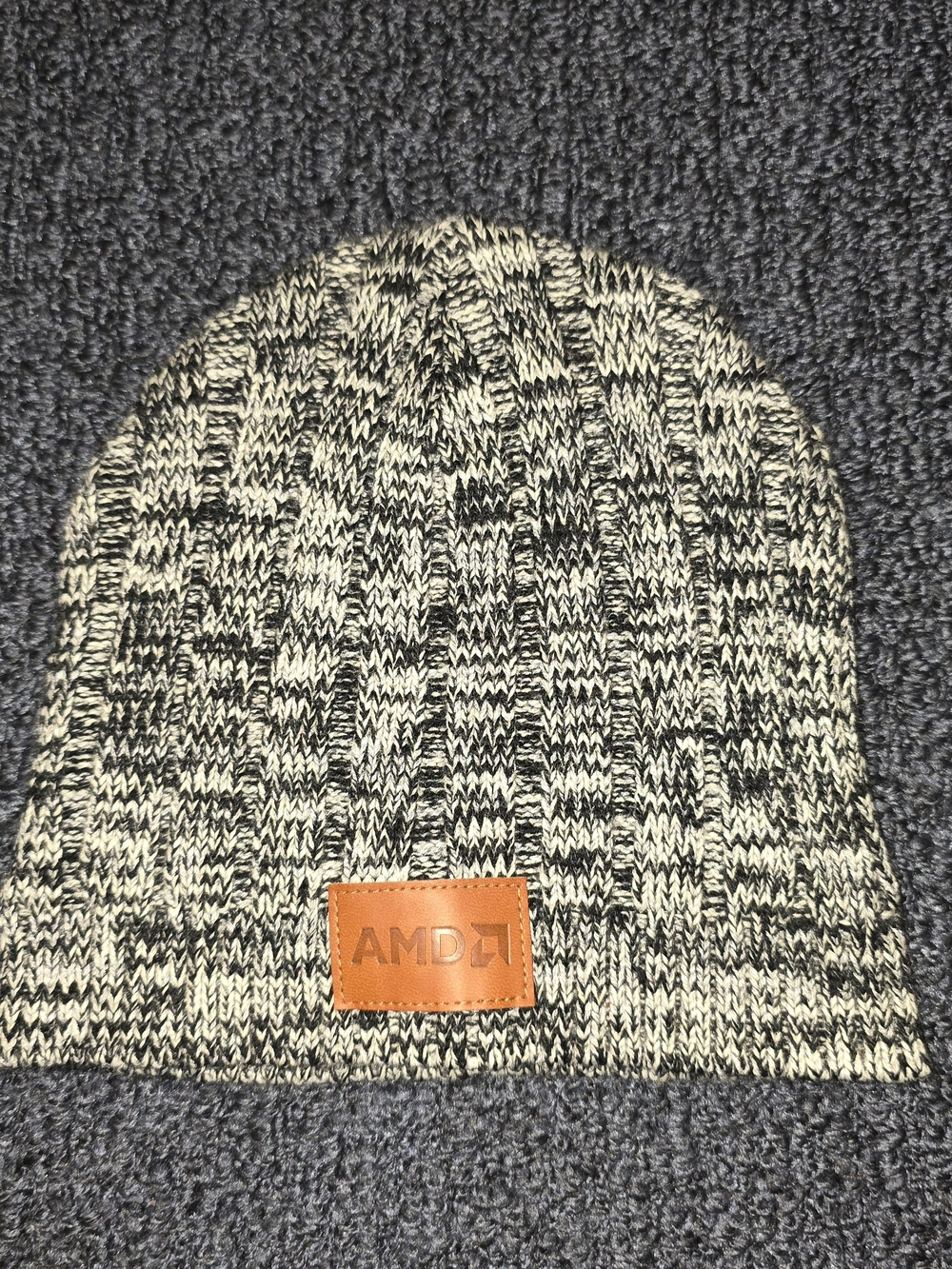 AMD Beanie Hat Black & Gray Small Unisex Small Computer Apparel